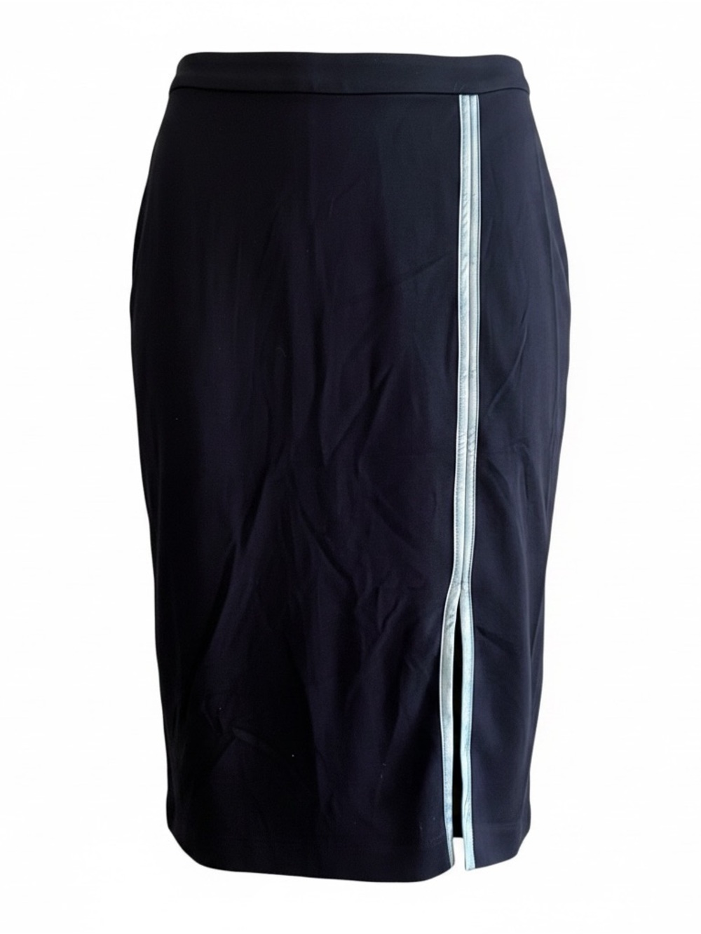 ÁMBAR Black Pencil Skirt with Contrast Trim Size 8 NWT